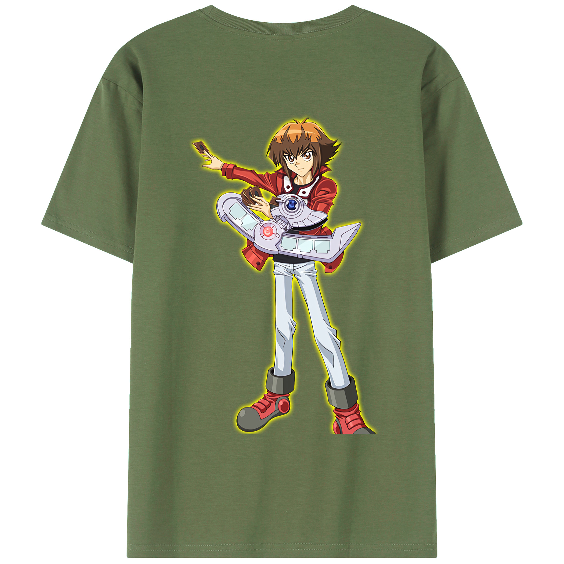 （画像用） 遊☆戯☆王 Yu-Gi-Oh! 綿100％ メンズ半袖Tシャツ（バックプリント） 通気性